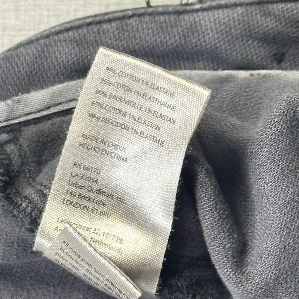 Pilcro Pants Womens‎ 27 Gray Chino Cotton Spandex Twill Wide-Leg Pockets Stretch